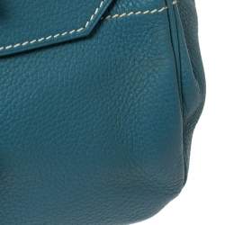 Pre Owned Hermes Bleu Jean Togo Leather Palladium Plated JPG Birkin 42