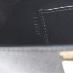 Hermes Noir Epsom Leather Gold Hardware Mini II Kelly Bag