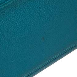 Hermes Bleu Jean Togo Leather Palladium Finish Kelly Retourne 35 Bag
