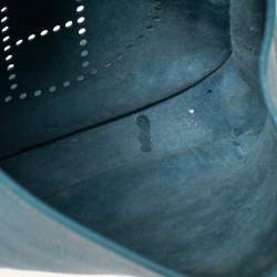 Pre Owned Hermes Bleu Jean Togo Leather Evelyne I GM Bag