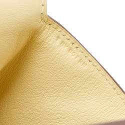 Pre Owned Hermes Jaune Poussin Swift Leather Palladium Plated Toolbox 20 Bag