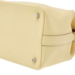 Pre Owned Hermes Jaune Poussin Swift Leather Palladium Plated Toolbox 20 Bag