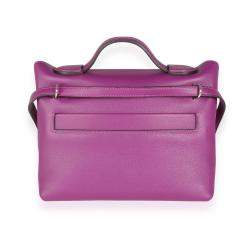 Pre Owned Hermes Purple Swift Leather 24/24 21 Satchel Bag 