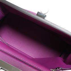 Pre Owned Hermes Purple Swift Leather 24/24 21 Satchel Bag 