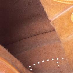 Pre Owned Hermes Orange Taurillon Clemence Leather Evelyne III PM Bag