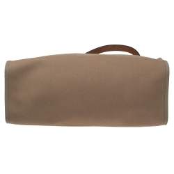 Pre Owned Hermés Ebene/Taupe Canvas and Leather Herbag Zip 39 Bag