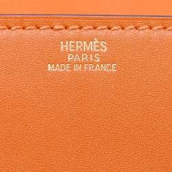 Pre Owned Hermes Orange Box Leather Medor 29 Clutch
