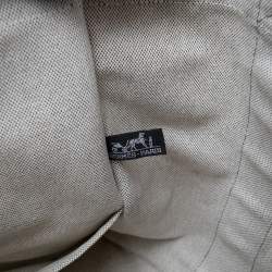 Pre Owned Hermes Off White/Grey Canvas Fourre Tout Tote