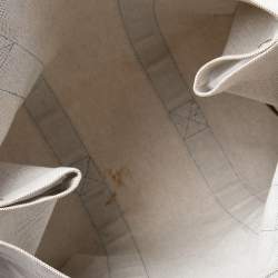 Pre Owned Hermes Off White/Grey Canvas Fourre Tout Tote