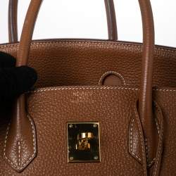 Hermes Gold Togo Leather Gold Plated Birkin 35 Bag