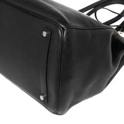 Hermes Black Togo Leather Palladium Plated Birkin 35 Bag