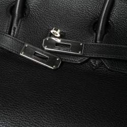 Hermes Black Togo Leather Palladium Plated Birkin 35 Bag