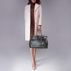 Hermes Black Togo Leather Palladium Plated Birkin 35 Bag