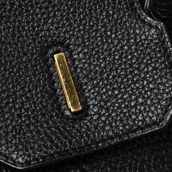 Pre Owned Hermès Black Togo Leather Gold Plated Birkin 35 Bag