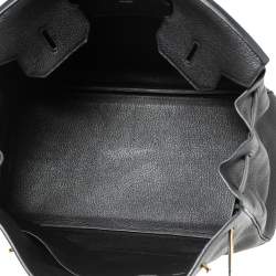 Pre Owned Hermès Black Togo Leather Gold Plated Birkin 35 Bag