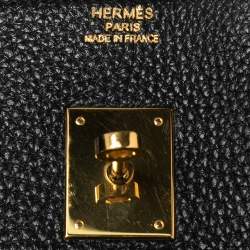 Pre Owned Hermès Black Togo Leather Gold Plated Birkin 35 Bag
