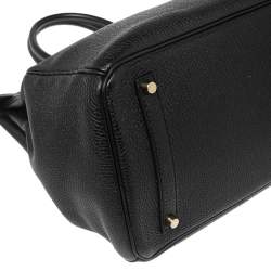 Pre Owned Hermès Black Togo Leather Gold Plated Birkin 35 Bag