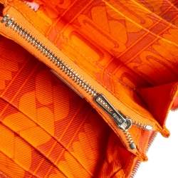 Pre Owned Hermes Rose Confetti Epsom Leather Silk'in Compact Wallet