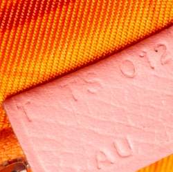 Pre Owned Hermes Rose Confetti Epsom Leather Silk'in Compact Wallet