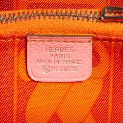 Pre Owned Hermes Rose Confetti Epsom Leather Silk'in Compact Wallet