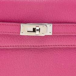Hermés Rose Shocking Chevre Mysore Leather Kelly Wallet