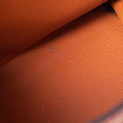 Hermes Orange Togo Leather Gold Plated Kelly Retourne 35 Bag