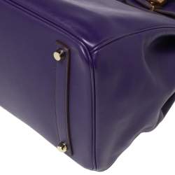 Hermès Ultraviolet Swift Leather Gold Plated Birkin 35 Bag