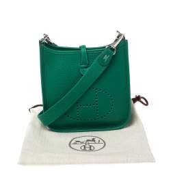 Pre Owned Hermes Bambou Taurillon Clemence Leather Evelyne TPM Bag