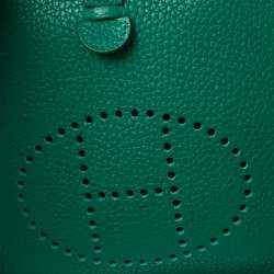 Pre Owned Hermes Bambou Taurillon Clemence Leather Evelyne TPM Bag