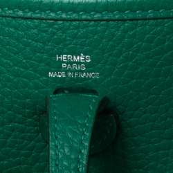 Pre Owned Hermes Bambou Taurillon Clemence Leather Evelyne TPM Bag