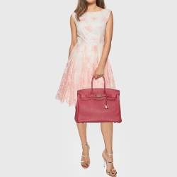 Hermes Tosca Togo Leather Gold Plated Birkin 35 Bag