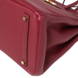 Hermes Tosca Togo Leather Gold Plated Birkin 35 Bag