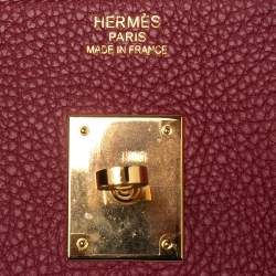 Hermes Tosca Togo Leather Gold Plated Birkin 35 Bag