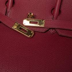 Hermes Tosca Togo Leather Gold Plated Birkin 35 Bag