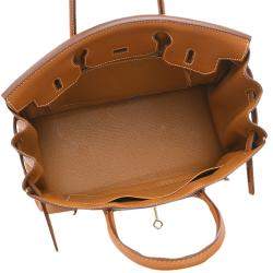 Hermes Gold Togo Leather Palladium Hardware Birkin 30 Bag 