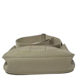 Pre Owned Hermes Sauge Taurillon Clemence Leather Evelyne III PM Bag