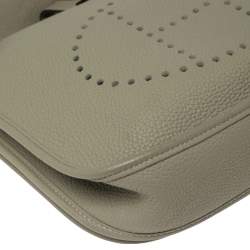 Pre Owned Hermes Sauge Taurillon Clemence Leather Evelyne III PM Bag