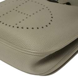Pre Owned Hermes Sauge Taurillon Clemence Leather Evelyne III PM Bag