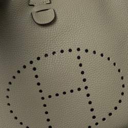 Pre Owned Hermes Sauge Taurillon Clemence Leather Evelyne III PM Bag