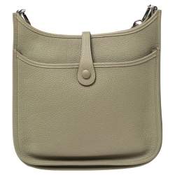 Pre Owned Hermes Sauge Taurillon Clemence Leather Evelyne III PM Bag