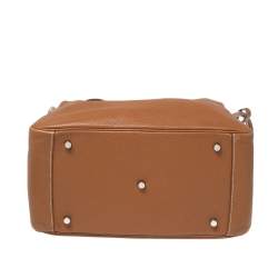 Pre Owned Hermes Gold Taurillon Clemence Leather Palladium Finished Lindy 34 Bag