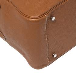 Pre Owned Hermes Gold Taurillon Clemence Leather Palladium Finished Lindy 34 Bag