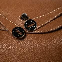 Pre Owned Hermes Gold Taurillon Clemence Leather Palladium Finished Lindy 34 Bag