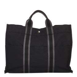 Pre Owned Hermes Black Canvas Fourre Tout MM Bag