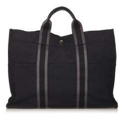 Pre Owned Hermes Black Canvas Fourre Tout MM Bag