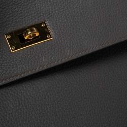 Hermes Etain Togo Leather Gold Plated Kelly Retourne 35 Bag