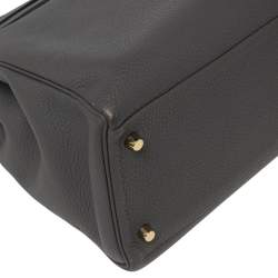 Hermes Etain Togo Leather Gold Plated Kelly Retourne 35 Bag