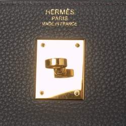 Hermes Etain Togo Leather Gold Plated Kelly Retourne 35 Bag