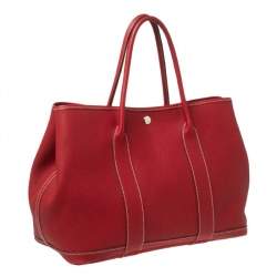 مملوكة مسبقًا حقيبة هيرمس غاردن بارتي 36 جلد نيغوندا أحمر