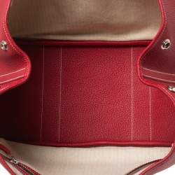 مملوكة مسبقًا حقيبة هيرمس غاردن بارتي 36 جلد نيغوندا أحمر